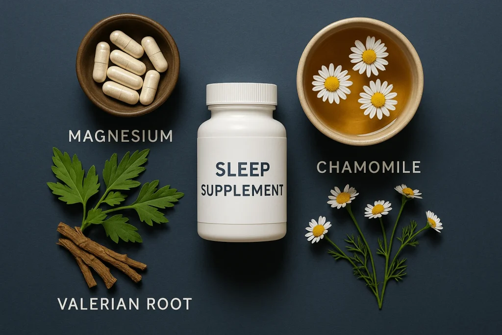 Natural supplements that support relaxation and sleep quality.