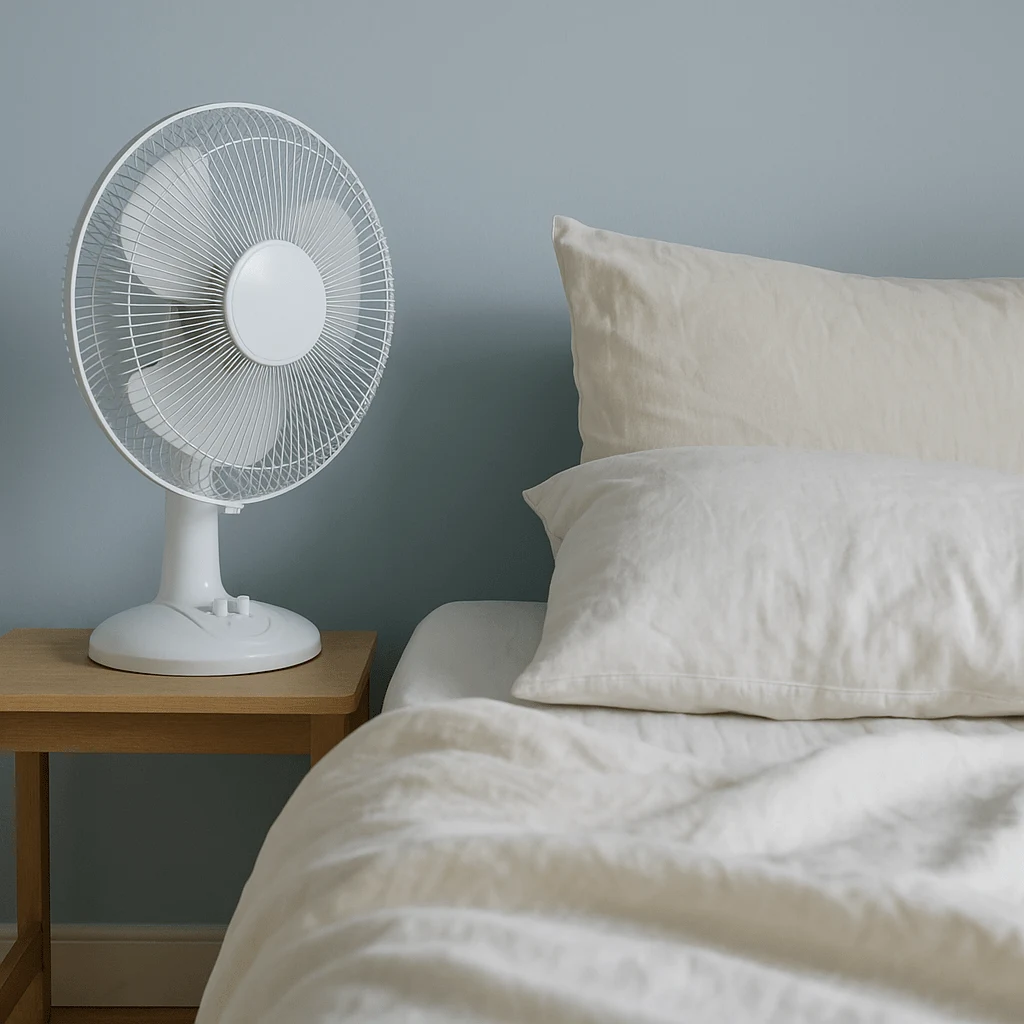 Cool bedroom setup to reduce night sweats during menopause