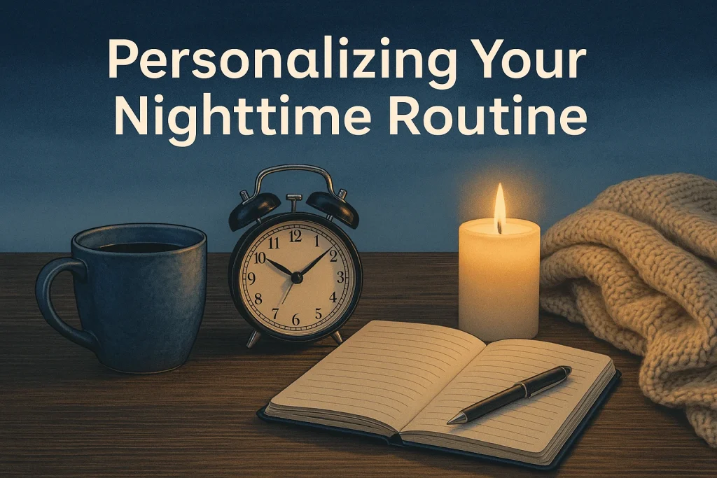 Creating a personalized nighttime routine in a sleep journal