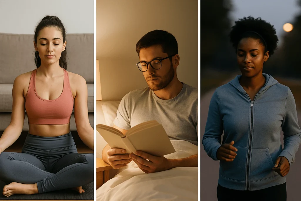 Different people preparing for sleep in their own unique ways