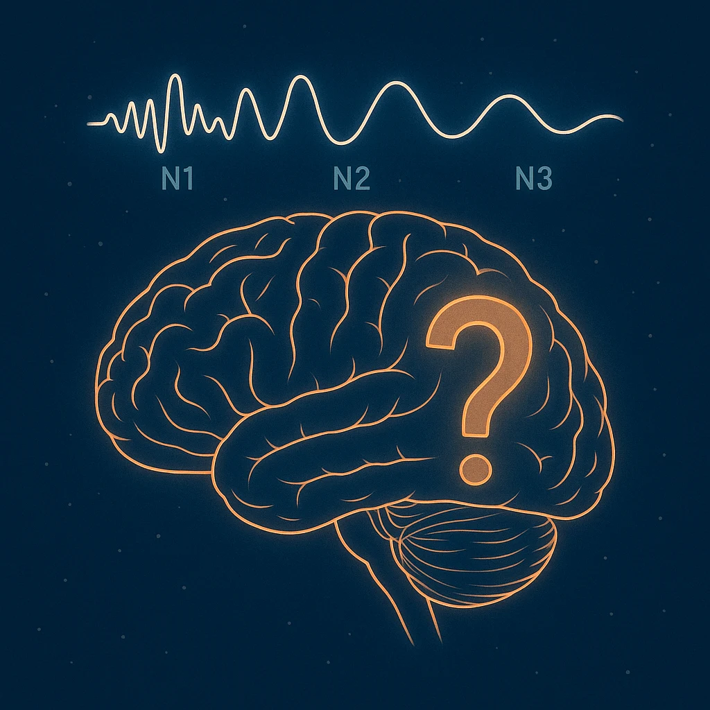 Brain during sleep showing mental activity and question processing”