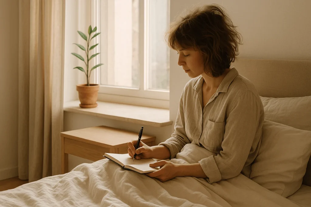 “Morning journaling practice to capture creative insights after sleep