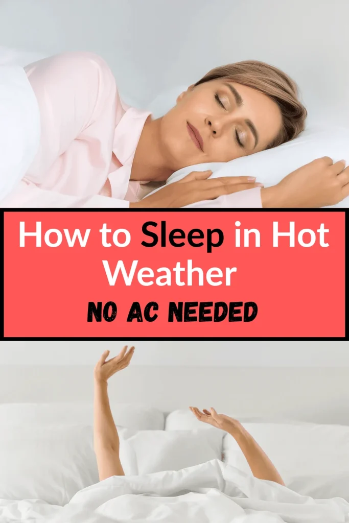 Easy summer sleep hacks for hot nights—woman sleeping peacefully without air conditioning