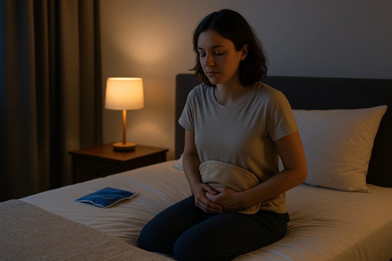 Person preparing for bed with a calming nighttime routine, showing how to sleep well despite chronic pain.