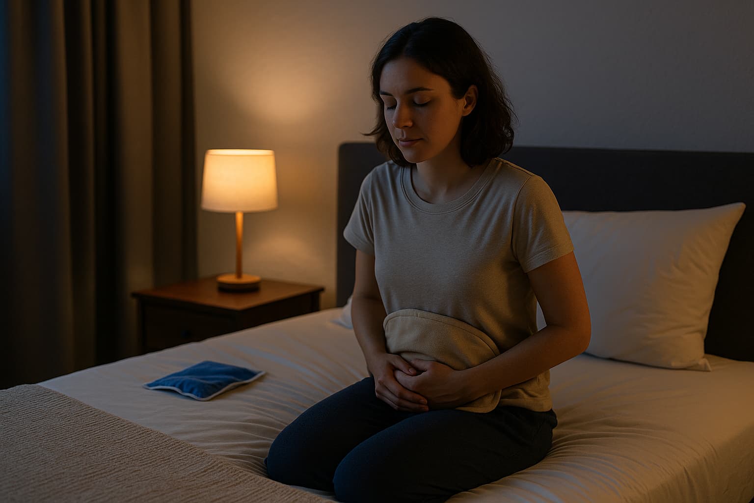 Person preparing for bed with a calming nighttime routine, showing how to sleep well despite chronic pain.
