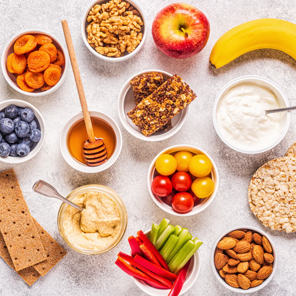 Balanced bedtime snack with protein, fiber, and healthy fats to support stable blood sugar overnight for people with diabetes.